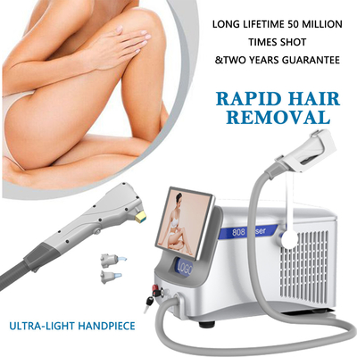 دستگاه 808nm Fiber Laser Hair Removal Machine 14*14mm 7*7mm اندازه نقطه