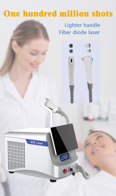 دستگاه 808nm Fiber Laser Hair Removal Machine 14*14mm 7*7mm اندازه نقطه