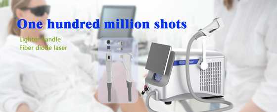 دستگاه 808nm Fiber Laser Hair Removal Machine 14*14mm 7*7mm اندازه نقطه