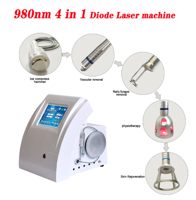 دستگاه 50W 980 Nm Diode Laser Spider Vein Removal برای درمان رگ های خونی