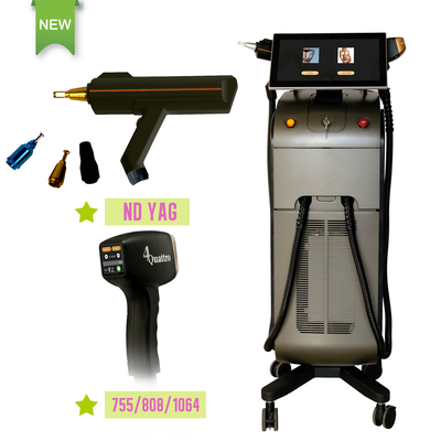 دستگاه زیبایی چند منظوره سفارشی 808nm Q Switched Nd YAG Laser برای روشن کردن پوست