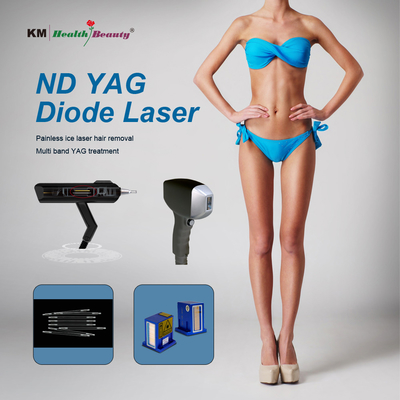 دستگاه دیود لیزری 2 در 1 لغو خالکوبی قابل حمل و ثابت 810nm 808nm Q-Switched ND Yag Diode Laser 810nm