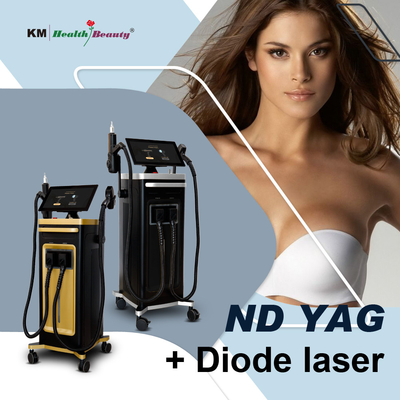 دستگاه دیود لیزری 2 در 1 لغو خالکوبی قابل حمل و ثابت 810nm 808nm Q-Switched ND Yag Diode Laser 810nm